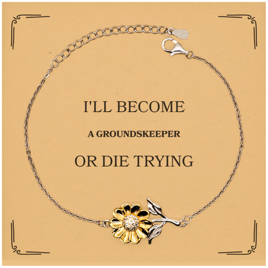 groundskeeper sunflower bracelet ill become or die trying inspirational gift for gardening enthusiasts and nature lovers