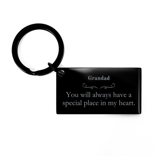 grandad keychain engraved special place heart gift birthday christmas veterans day