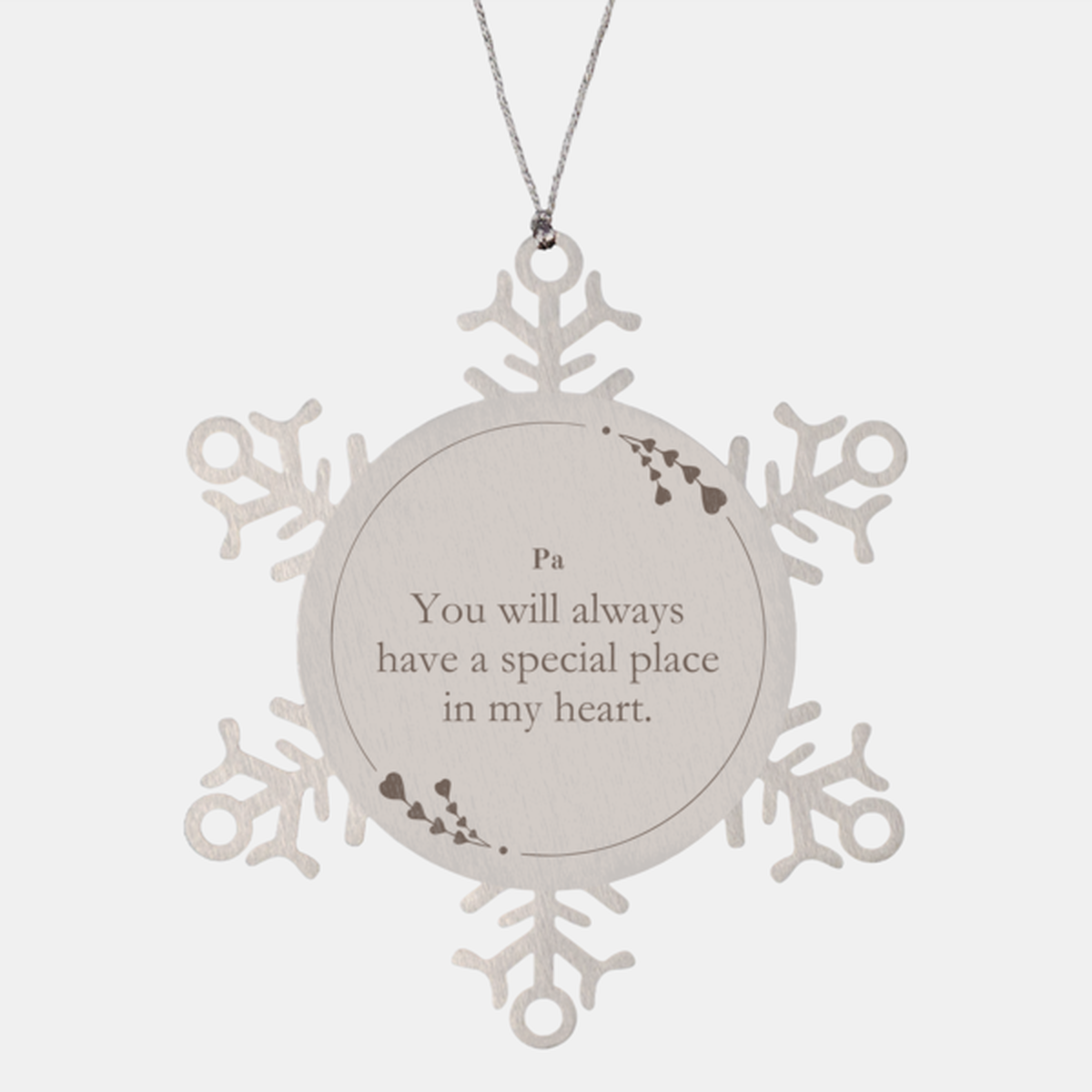 snowflake ornament heartfelt gift for christmas pa you will always have a special place in my heart family holiday decor keepsake purple