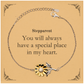 special stepparent sunflower bracelet gift you will always have a place in my heart inspirational engraved jewelry for birthday christmas mothers day graduation unique remembrance for step mom or dad