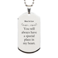 mom in law engraved silver dog tag always in my heart special gift for mothers day birthday christmas unique remembrance pendant for mom in law