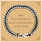 mom you will always have a special place in my heart cuban link chain bracelet gift for mothers birthday christmas and special occasions engraved jewelry for the best mom ever