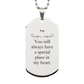 pop engraved silver dog tag always remembered in my heart unique gift for birthday christmas veterans day easter pop niche inspirational confidence