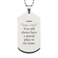 goddad engraved silver dog tag always in my heart perfect fathers day gift for veterans