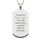 unbiological dad engraved silver dog tag always in my heart christmas gift for stepdad unique fathers day present from daughter son inspirational keepsake for special occasions