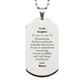 silver dog tag daughter love you always engraved pendant for birthday holidays inspirational confidence