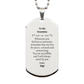 grandson engraved silver dog tag a meaningful gift for him birthday christmas graduation veterans day easter constant and unwavering love from gigi