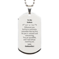 godson engraved silver dog tag unwavering love and support from godmother for birthday graduation and christmas gifts