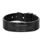 engraved black shark mesh bracelet for grandson always by your side perfect gift for birthday graduation holidays and more