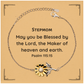 stepmom bracelet unique engraved sunflower jewelry for her inspirational psalm 115 15 gift for birthday christmas and graduation stepmom may you be blessed by the lord