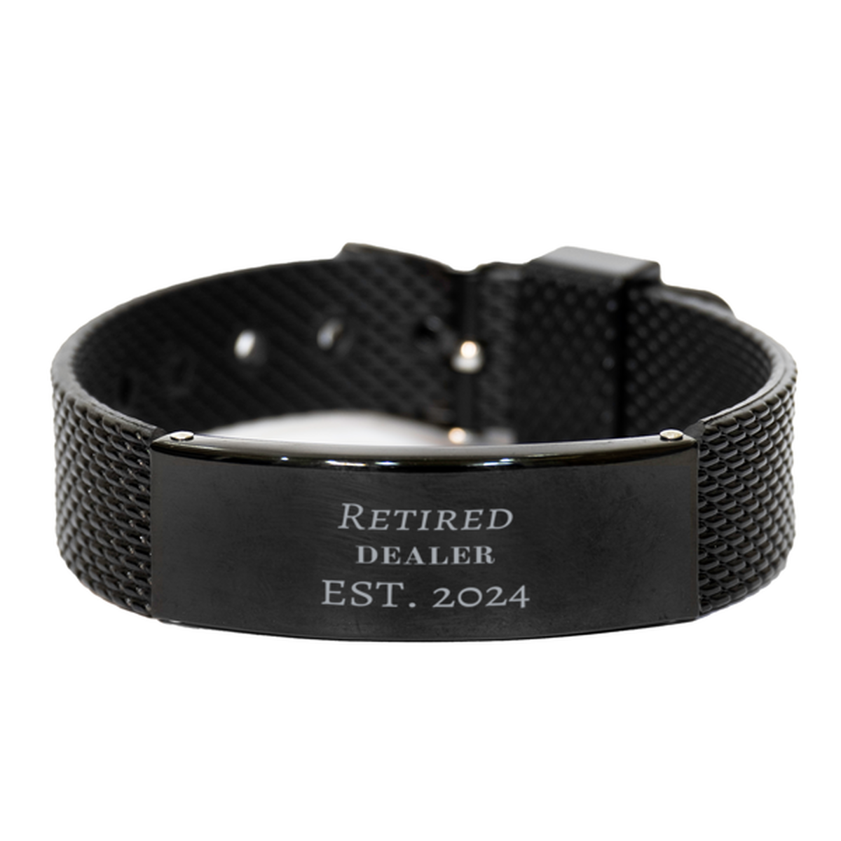 black shark mesh bracelet retired dealer est 2024 engraved confidence birthday gift