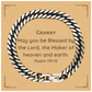 granny engraved cuban link chain bracelet may you be blessed by the lord perfect for christmas birthday holidays veterans day easter
