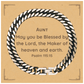 unique cuban link chain bracelet gift for aunt may you be blessed by the lord psalm 115 15 perfect christmas birthday and special occasion jewelry