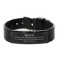 black shark mesh bracelet bestie gift engraved with psalm 115 15 confidence and hope for christmas and graduation celebrations