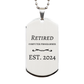computer programmer retired est 2024 engraved silver dog tag perfect graduation gift
