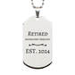 respiratory therapist retirement gift unique engraved silver dog tag perfect graduation present for rt est 2024