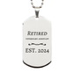 veterinary assistant silver dog tag retired 2024 inspirational gift for animal lovers on christmas graduation and birthday