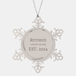 retired athletic trainer 2024 snowflake ornament gift for christmas