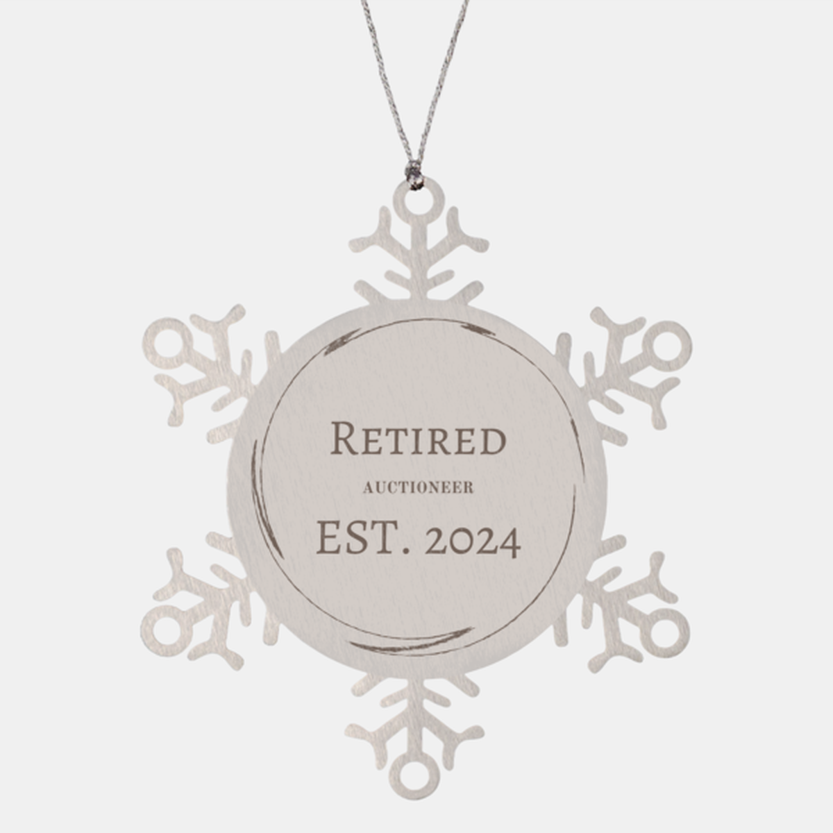 retired auctioneer snowflake ornament perfect christmas gift for auctioneer est 2024 unique and inspirational keepsake