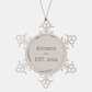 chef snowflake ornament retired est 2024 inspirational christmas gift