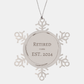 retired clerk est 2024 snowflake ornament unique gift for christmas holiday season clerk appreciation retirement and festive decor