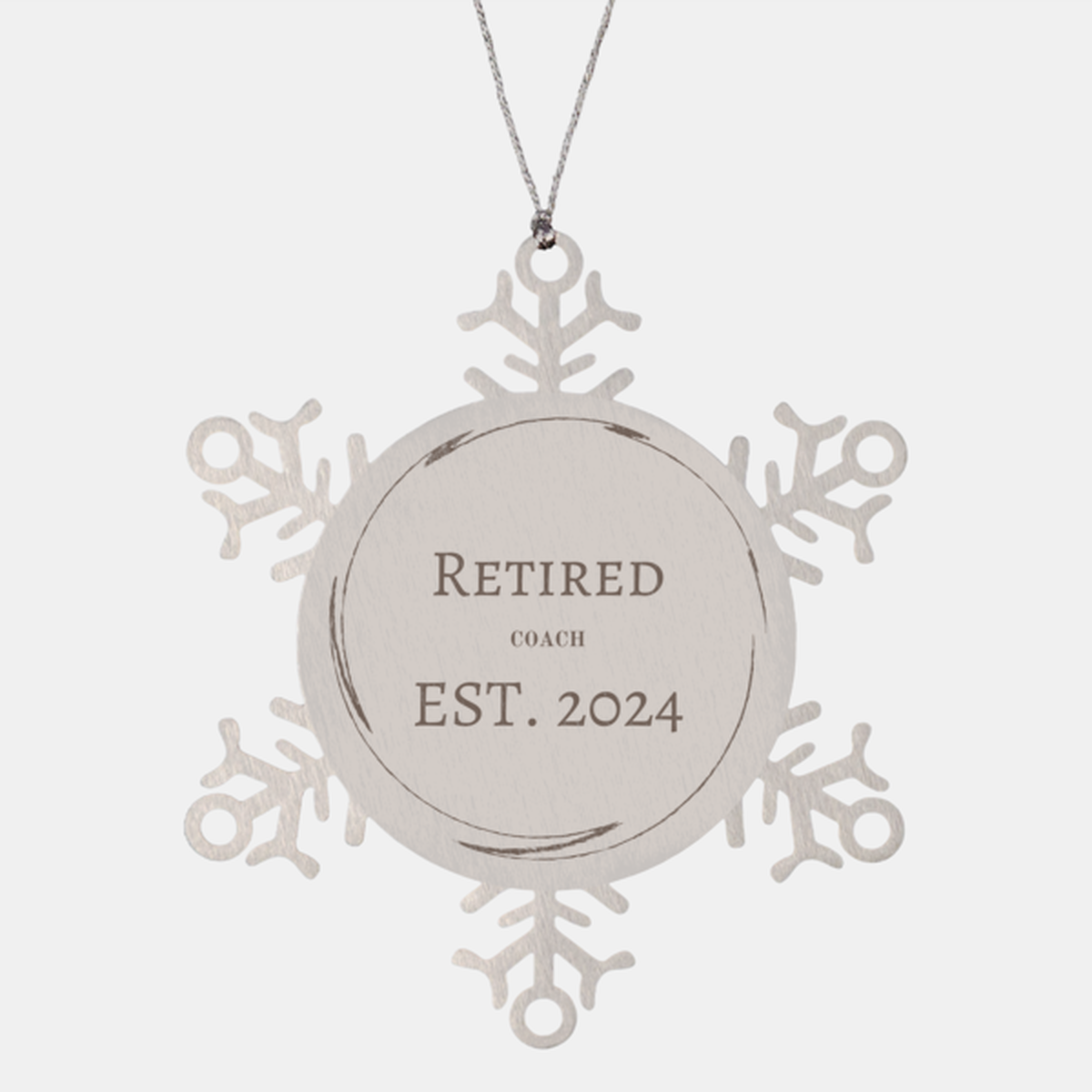 retired coach est 2024 snowflake ornament perfect christmas gift for coaching enthusiasts