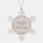 retired developer est 2024 snowflake ornament unique christmas gift for developer engraved holiday decor with confidence and inspiration