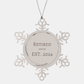 snowflake ornament server retired est 2024 inspirational christmas gift