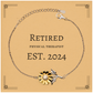 retired physical therapist est 2024 sunflower bracelet inspirational gift for graduation and christmas