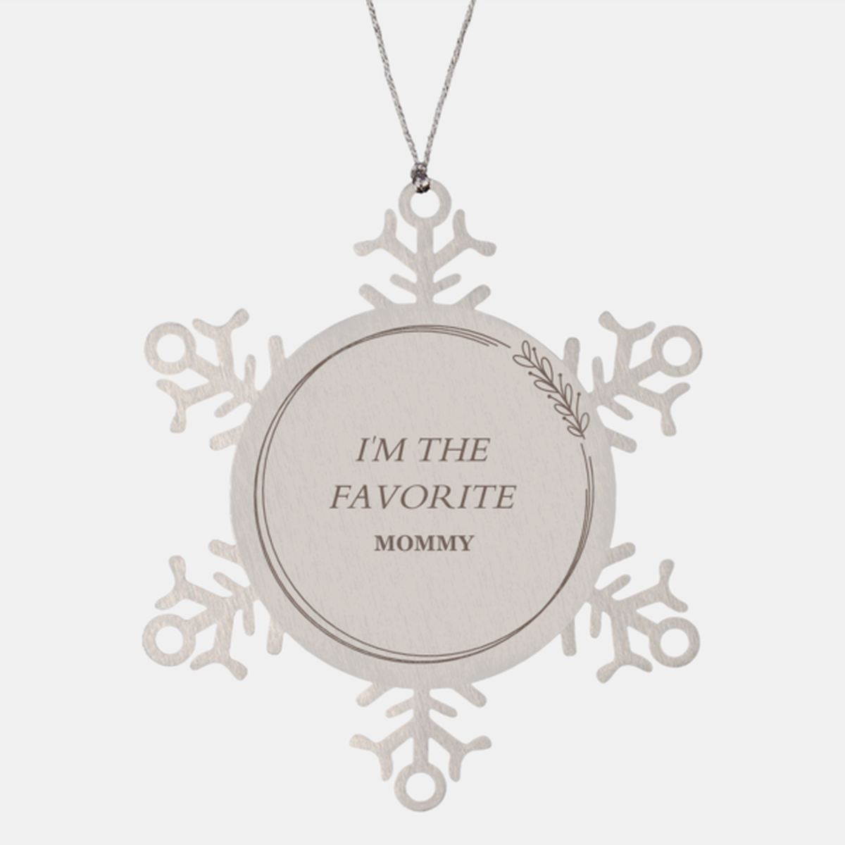 im the favorite mommy snowflake ornament special christmas gift for mom engraved with love and joy for holiday season