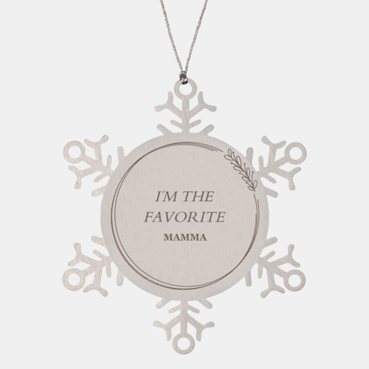 snowflake ornament mamma im the favorite christmas gift for proud mamma with engraved love and joyful memories