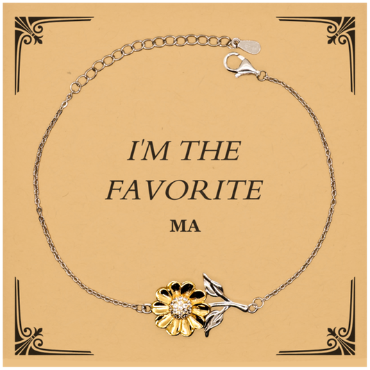 ma sunflower bracelet im the favorite mom mothers day gift family jewelry inspirational love birthday present unique christmas accessory 150 designs available