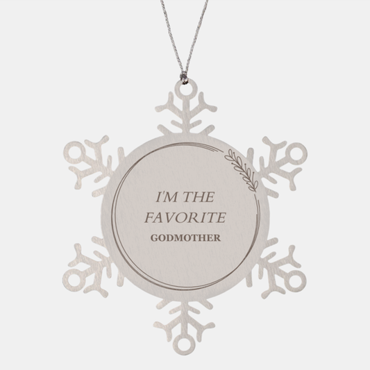 im the favorite godmother snowflake ornament for christmas gifts