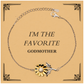 im the favorite godmother sunflower bracelet engraved love graduation birthday gift for her