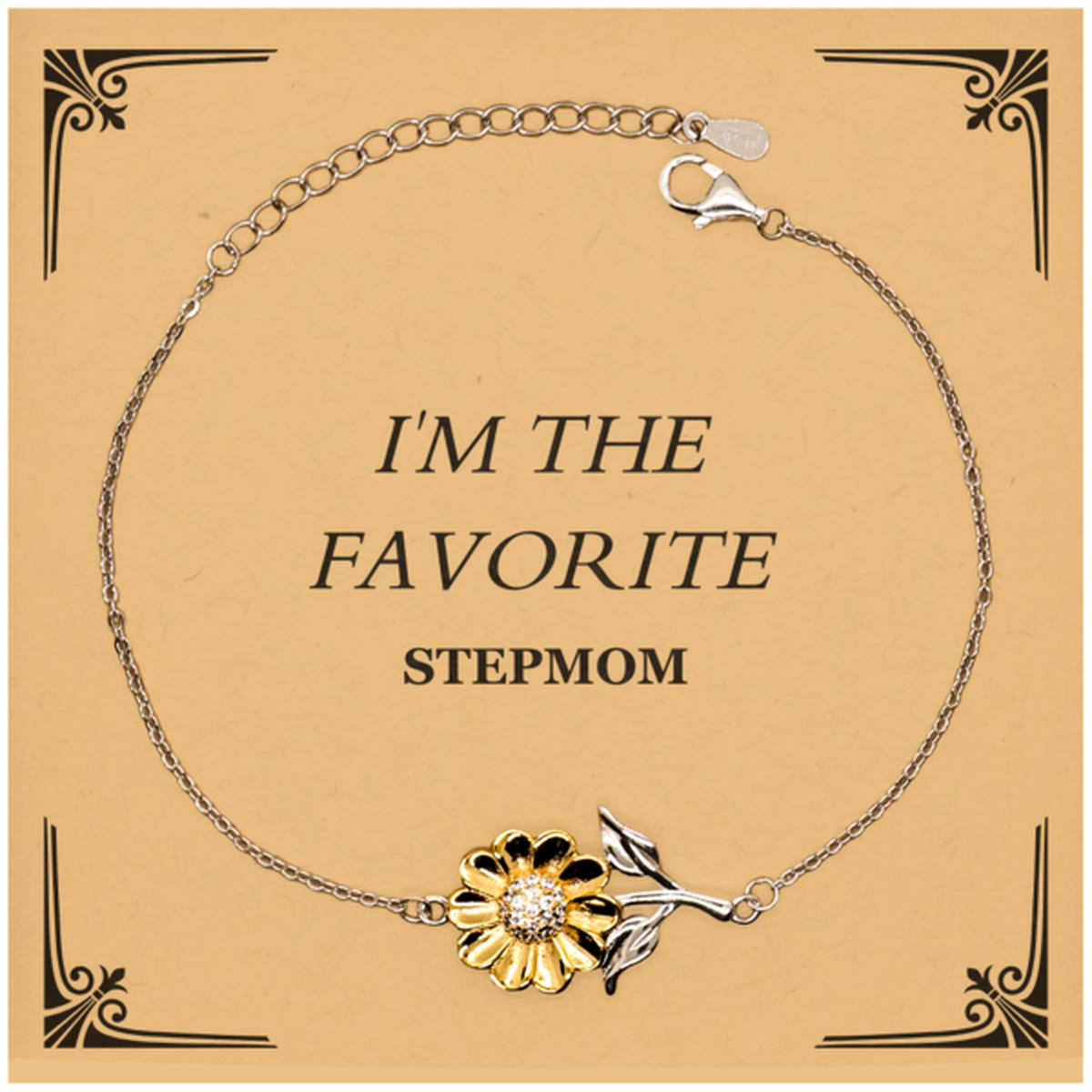stepmom sunflower bracelet unique engraved gift for her im the favorite stepmom perfect birthday or christmas present with hope and inspirational message