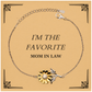 sunflower bracelet for mom in law unique engraved gift for mother in law on birthday christmas and holidays im the favorite mom in law show your love and appreciation
