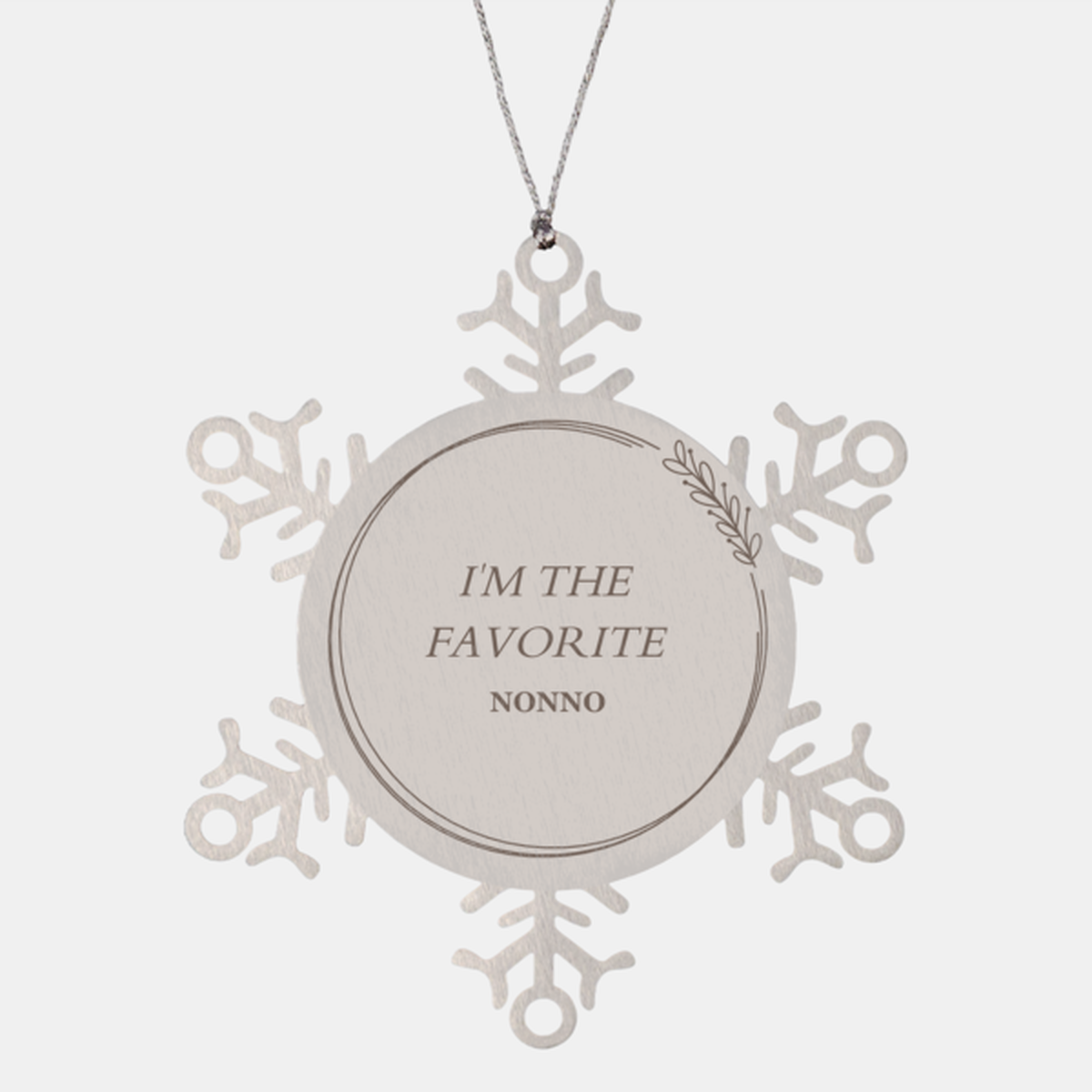 nonno snowflake ornament im the favorite engraved gift for christmas