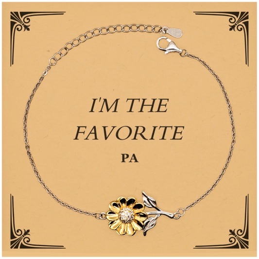 sunflower bracelet for pa inspirational engraved jewelry for mom aunt sister birthday gift for her im the favorite pa christmas graduation hope confidence
