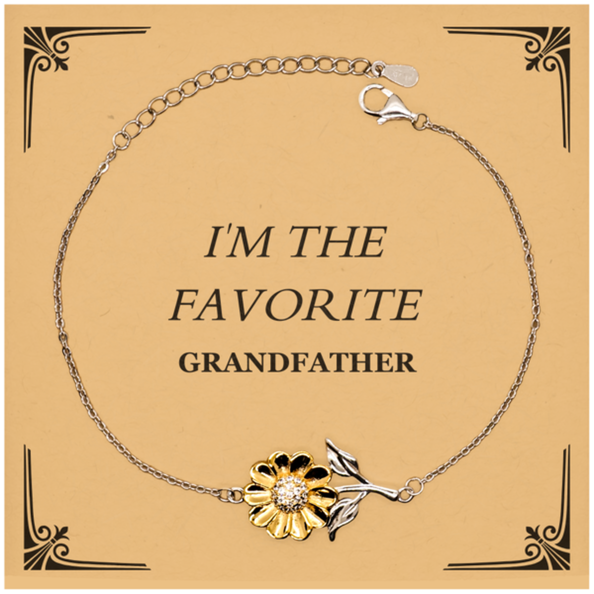 engraved sunflower bracelet for grandfather im the favorite perfect birthday gift for grandfather to show love and appreciation