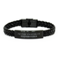 stepbrother braided leather bracelet im the favorite sibling unique gift for birthday or christmas engraved inspirational jewelry
