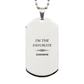 im the favorite godmom engraved silver dog tag for birthday graduation and holidays unique godmom gift to inspire confidence and faith in god