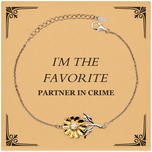 partner in crime sunflower bracelet perfect birthday gift for her