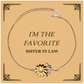 gift for sister in law sunflower bracelet im the favorite engraved family jewelry for birthday christmas graduation celebration