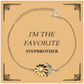 im the favorite stepbrother sunflower bracelet for stepbrothers birthday gift inspiration confidence support graduation accessories