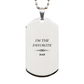 favorite dad engraved silver dog tag gift for birthday christmas and veterans day
