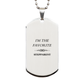 step parent gift silver dog tag im the favorite unique engraved stepparent birthday christmas veterans day