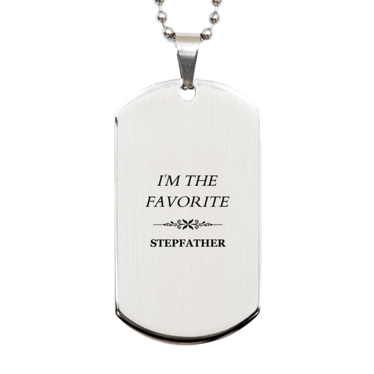 stepfather engraved silver dog tag unique gift for stepfather on birthday christmas and graduation im the favorite stepfather show your love and appreciation