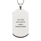 engraved silver dog tag foster father gift im the favorite unique gift for birthdays holidays and veterans day confidence boosting foster father gift