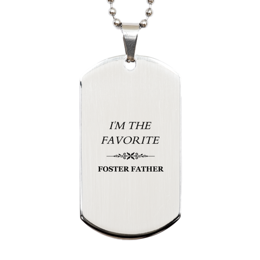 engraved silver dog tag foster father gift im the favorite unique gift for birthdays holidays and veterans day confidence boosting foster father gift