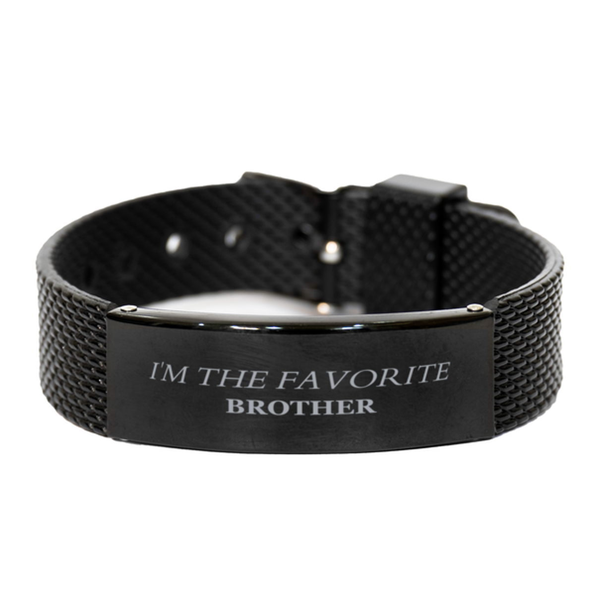 brother black shark mesh bracelet im the favorite sibling gift for birthday christmas graduation engraved confidence and love for brother